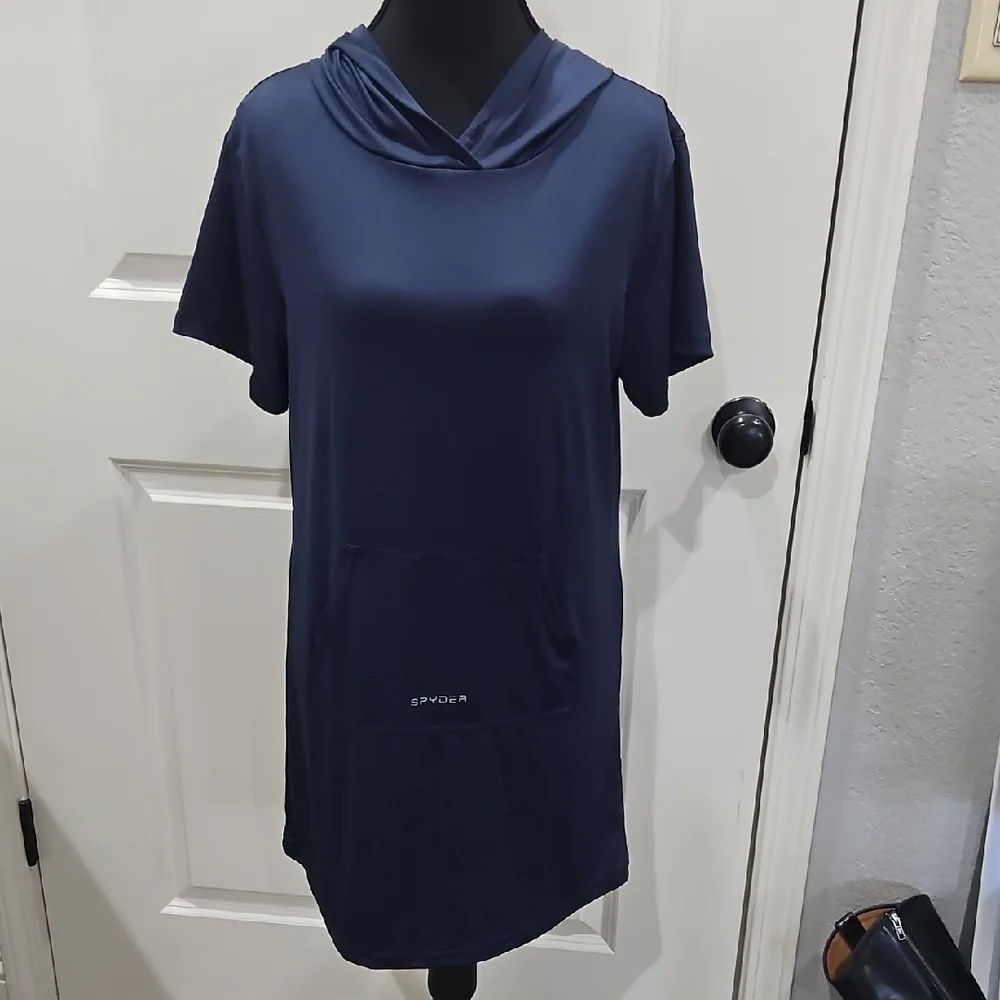 Spyder Girl's Dark Blue Hoodie Dress size 16 XL